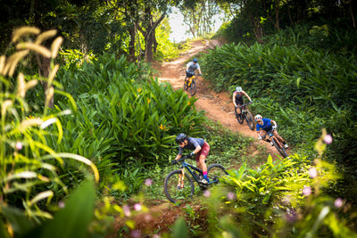 Clyde leads the group into the Skills Zone, via Ground Hog Day. Photo by Isa Halamani